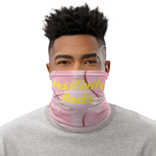 Positivity Rocks | Pink Hearts Neck Gaiter
